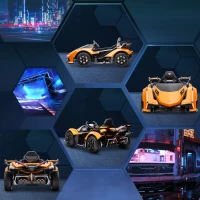 HOMCOM Macchina Elettrica per Bambini Lamborghini con Telecomando, Fari LED e Musica, Età 3+ Anni, Arancione(m-8)