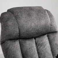 HOMCOM Sillón Levanta Personas Tapizado en Terciopelo con Reclinación 135° Mando a Distancia y 2 Bolsillos 91x83x100 cm Gris(m-8)
