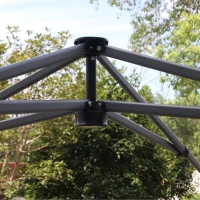 Outsunny Gazebo Pieghevole 2.5x2.5 m con Altezza Regolabile, Sacchetti di Sabbia e Borsa con Ruote, Blu(m-9)