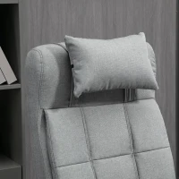 Vinsetto Silla de Escritorio Reclinable con Altura Ajustable Reposapiés Reposacabezas y Reposabrazos 66x76x112-120 cm Gris(m-8)