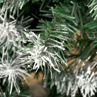 HOMCOM Albero di Natale Artificiale Innevato 180cm con 800 Rami e Pigne, Apertura Automatica e Base Pieghevole, Verde(m-9)