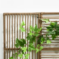 Outsunny Support pour plantes avec treillis bac rectangulaire inférieur en résine tressée et acier dim. 103L x 29l x 103H cm(m-9)