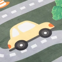 ZONEKIZ Alfombra de Juego para Niños Alfombra Infantil con Carreteras para Dormitorio Sala de Juegos 230x160 cm Multicolor(m-9)