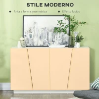 HOMCOM Mobiletto Multiuso in Truciolato Bianco a 5 Livelli con Ripiano Regolabile su 3 Livelli, 150x40x88 cm(m-4)