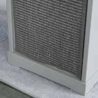 PawHut Cuccia Casetta per Gatti in Legno con 2 Cuscini e Tiragraffi Rimovibili, Grigio, 41x30x36cm(m-9)