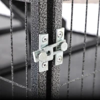 PawHut Small Animal Cage for Chinchilla Ferret Kitten on Wheels with Hammock Removable Tray, Silver Grey(m-9)