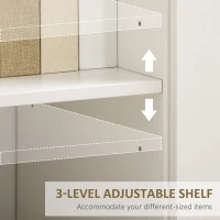 HOMCOM Modern Sideboard Storage Cabinet, Free Standing Accent Cupboard with Drawer, 2 Doors for Bedroom, Living Room, Hallway, White(m-5)