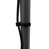 Parasol chauffant infrarouge 9 m² et IP44 chauffage d'appoint sans CO₂ dim. Ø 44 x 195 cm chauffage radiant sur pied 1500 W métal gris(m-7)