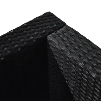 Outsunny 3 Pieces Rattan Bistro Set, Wicker Garden Furniture Set with Glass Top Coffee Table and Chairs, Thickened Washable Cushions for Outdoor, Patio, Balcony, Black(m-9)