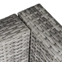 Outsunny Outdoor PE Rattan Corner Sofa, Garden Wicker Furniture Single Sofa Chair w/ Cushions, Light Grey(m-9)