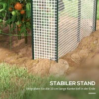 Outsunny Gewächshaus Treibhaus Frühbeet, wetterbeständig, aufrollbare Tür, 100 cm x 80 cm x 150 cm, Weiß + Grün(m-7)