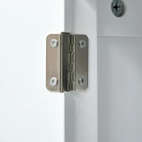 Commode style néo-rétro graphique 3 placards porte + 2 tiroirs blanc(m-9)