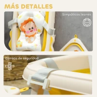 AIYAPLAY Bañera Plegable con Cojín Palangana Patas Almohadillas Antideslizantes Orificio de Drenaje y Agujero de Ducha Amarillo(m-8)