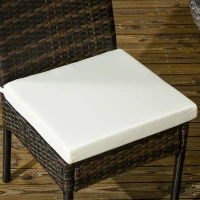 Outsunny Set of Two Armless Rattan Garden Chairs - Brown(m-9)