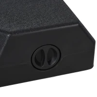 Outsunny Base per Ombrellone da Giardino in HDPE, Basamento per Ombrellone, Supporto per Ombrelloni 48mm, Riempibile con 60 kg di Acqua e 72 kg di Sabbia, 80x80x56cm, Nero(m-4)