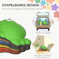 AIYAPLAY Balance-Trittsteine, 9er-Set, rutschfest, stapelbar, In- & Outdoor, Bunt(m-5)