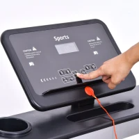 HOMCOM Tapis de Course Electrique Pliable Tapis Roulant 1-12 Km/h 500 W écran LCD 12 programmes Noir(m-8)