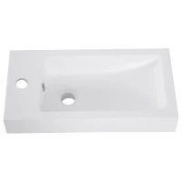 kleankin Under Sink Bathroom Vanity Unit Ceramic Basin Sink Cloakroom Storage Cabinet Home Furniture(m-7)