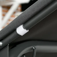 Outsunny Dondolo da Giardino 3 Posti con Tettuccio Regolabile in Rattan PE, 167x112x153cm, Grigio Scuro(m-9)