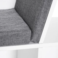 HOMCOM Estantería Librería con Asiento 6 Cubo Librería Original Infantil Zapatero con Cojín Estante con Banco Multiusos 102x30x61cm(m-8)