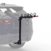 HOMCOM Porte-vélo rabattable compact 3 vélos charge max. recommandée 100 Kg noir(m-3)