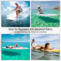 HOMCOM Inflatable Stand Up Paddle Board, 10' x 30" x 4", Non-Slip SUP, with ISUP Accessories, Hand Pump, 1 Fin, Adj Paddle, Backpack for Youth Adult Beginners/Experts(m-7)