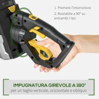 DURHAND Tagliasiepi Elettrico a Batteria con Impugnatura Ergonomica Regolabile 180° e Lama da 52cm(m-5)