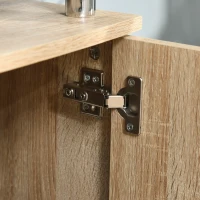 HOMCOM Mobile TV Moderno con 2 Ripiani, Fori Passacavi e 2 Armadietti in MDF 105x40x55cm - Quercia(m-6)