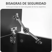 HOMCOM Arcón de Almacenamiento con Tapa Carga Máx. 120 kg para Dormitorio Salón 100x40x40 cm Negro(m-5)