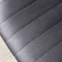 HOMCOM Set 2 Sgabelli da Bar ad Altezza Regolabile con Seduta Ergonomica e Poggiapiedi, Sgabelli Alti in Effetto Velluto e Metallo, 47x51.5x92-114 cm, Grigio(m-8)