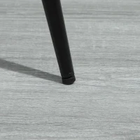 HOMCOM Set of 2 Bar Stools Velvet-Touch Dining Chairs Kitchen Counter Chairs    Fabric Upholstered seat with Metal Legs, Backrest, Grey(m-8)