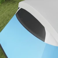 Outsunny 3000mm Waterproof Camping Tent for 5-6 Man, Family Tent with Porch and Sewn in Groundsheet, Portable with Bag, Blue(m-9)