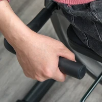 HOMCOM Vélo d'appartement vélo couché semi-allongé magnétique écran LCD multifonction selle réglable 2 bandes résistance acier noir(m-8)