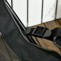 Outsunny Chaise de camping pliable avec repose-pied + Porte-gobelets + coussin appui-tête et sac de transport inclus noir(m-8)