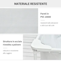 Outsunny Piscina Autoportante da Esterno, Piscina Rettangolare Fuori Terra con Filtro e Valvola in Acciaio e PVC, Grigio, 292x190x75cm(m-6)