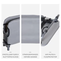 PawHut Hundeliege Outdoor, klappbar Erhöhtes Hundebett für kleine Hunde, Kühlendes Haustierliege mit Stahlrahmen, Haustierbett für Draußen Camping, 59 x 46 x 15 cm, Grau(m-5)