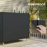 Outsunny Abdeckung für Hollywoodschaukel, wasserdicht, Polyester, 220x125x172cm, Schwarz(m-6)