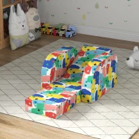 AIYAPLAY Foldable Toddler Chair Soft Snuggle Sponge Filled for Bedroom Playroom, Aged 18 Months to 3 Years - Multicoloured(m-8)