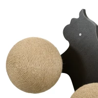 PawHut Cat Wall Furniture, with Curved Platforms, Scratching Posts - Brown(m-8)