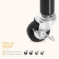 HOMCOM Burro para Ropa con Ruedas Perchero Burro para Ropa Metálico para Entrada Pasillo Dormitorio 150x60x170 cm Negro(m-5)