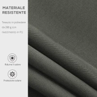 Outsunny Tenda da Sole per Esterno Avvolgibile a Bracci con Apertura a Manovella, 350x250 cm, Grigio(m-4)