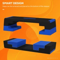 SPORTNOW 15cm/20cm/25cm Exercise Stepper for Home Workout, Aerobic Step Platform - Blue(m-5)