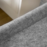 PawHut Katzenbett mit Gestell 2 Ebenen Haustierbett Ballspielzeug faltbar Hundebett Indoor Kiefernholz Natur+Grau 52 x 42 x 33,5 cm(m-7)