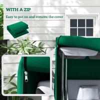 Outsunny 220 x 125cm Three-Seater Swing Chair Protective Cover - Green(m-7)