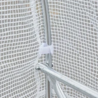 Outsunny Invernadero de Jardín 4x2x2 m Tipo Túnel con 6 Ventanas Transpirables y Puerta Enrollable con Cremallera Huerto para Cultivo Plantas Verduras Blanco(m-9)