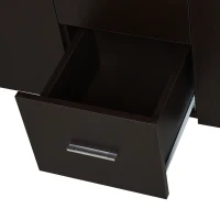 HOMCOM Sideboard, Kommode, Beistellschrank, Standschrank mit 2 Türen und 3 Schubladen, Dunkelkaffee, Spanplatte, 120 x 38 x 84 cm(m-6)