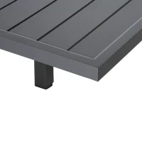 Outsunny Tavolo da Giardino Allungabile per 8-10 Persone, in Alluminio, 135-270x90x75cm, Grigio(m-9)