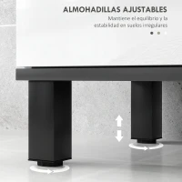 HOMCOM Mueble bajo Lavabo con 2 Puertas y Estantes Ajustables para Lavabo con o sin Pedestal 80x34x60 cm Blanco(m-7)