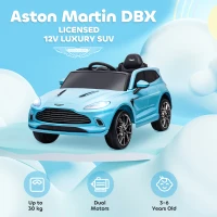 AIYAPLAY Aston Martin DBX Licensed Battery Powered Kids Electric Car, 12V Kids Ride on Car w/ Lights, Music Horn, Blue(m-4)