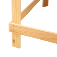 Outsunny Hochbeet aus Holz Pflanzkasten für Garten Balkon mit Ablage Blumenbeet Blumenkasten Natur 130 x 75 x 75 cm(m-9)